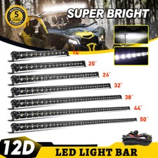 Slim 20 26 32 38 50 Led Work Light Bar Spot Flood Fog Driving Atv Suv Offroad
