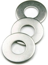 10″ Screw Standard Flat Washer: Grade 18-8 Stainless Steel PK 500 34803