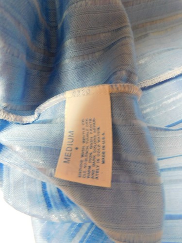 Vintage LORAINE Blue Bathrobe Size Medium Lightweight - Picture 6 of 6