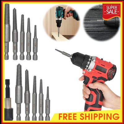 5/6 Pcs Hexagonal Handle Broken Head Screw Extractor Damaged Screw Extractor