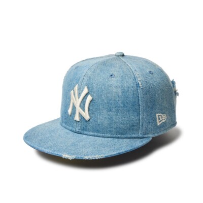 NEW ERA 59FIFTY Damaged Cap New York Yankees Washed Denim Blue