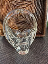Vintage Clear Murano Freeform Art Glass Basket Beautiful
