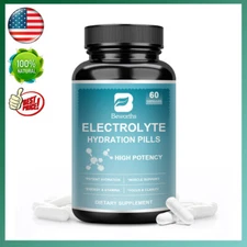 Electrolyte Capsules Hydration Pills w/ Magnesium, Sodium, Potassium, Chloride