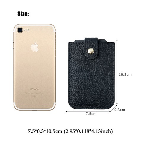 Cartera Minimalista Delgada Extraíble Portatarjetas de Crédito Cuero Genuino Bloqueo RFID - Imagen 8 de 31
