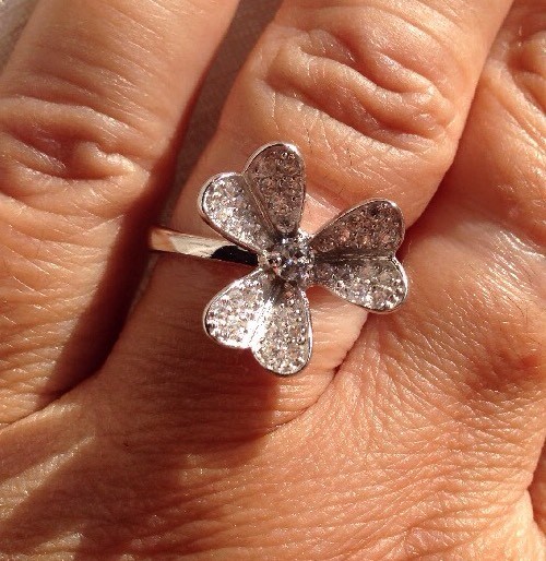 Bague Argent 925 Bouquet De Fleurs – Taille 60, Neuve Avec étiquettes, Poinçonnée