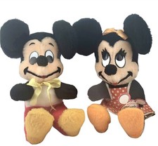 Vintage California Stuffed Toys Disney Mickey and Minnie Mouse Plush Set 15 in.