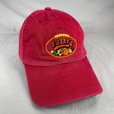 Fuzzy's Hat Mens One Size Red Strapback Cap Embroidered Sports Football Baseball