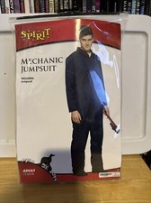 Spirit Halloween Dark Navy Blue Mechanic Jumpsuit Costume Adult Men  s L/XL 6  2-6