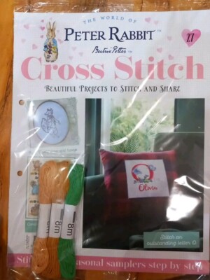 Beatrix Potter Peter Rabbit Cross Stitch Partworks,#27  FREE Thread To Continue 