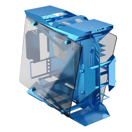 Open-Frame Computer Case MATX Aluminum Alloy Glass PC Water Cooling Game Chassis - Picture 27 of 27