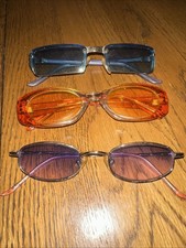 Vintage Mid Century Modern Sun Glasses lot of 3 Pairs