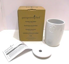 Pampered Chef Ceramic Egg Cooker White Ceramic NIB with Instructions
