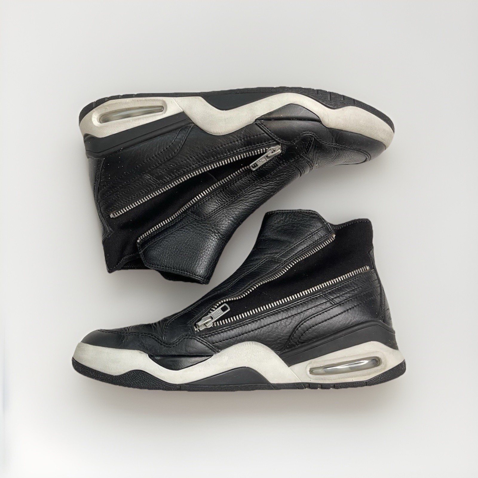 SAOLA Sneakers Ash Italia uomo zeppa nascosta taglia 42 9 5 pelle nera cerniera solleva K pop