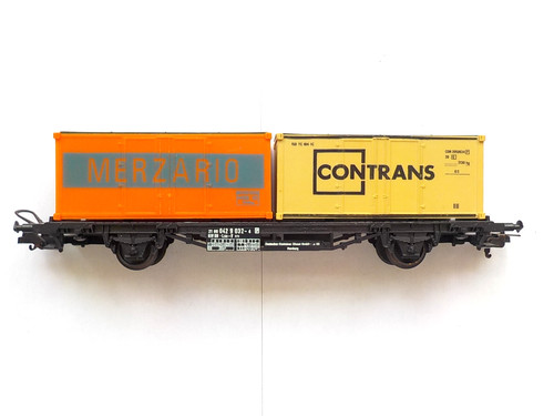 Wagon Lima Marchandises Plat  2 Containers Merzario/Contrans Référence 2856 | Zustand: Occasion