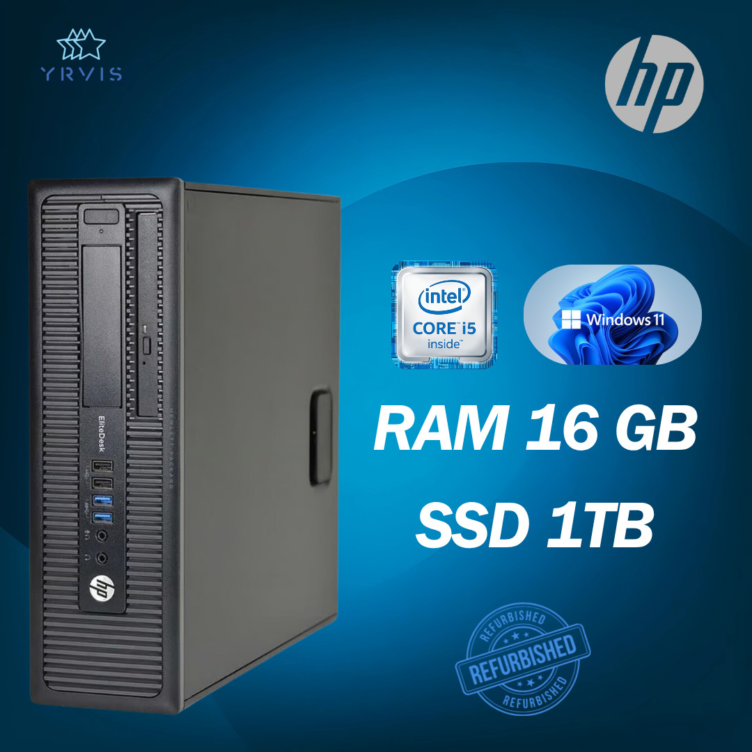 PC DE BUREAU HP 800G1 SFF INTEL I5 RAM 16 Go SSD 1TB WIN 11 PRO RECONDITIONNÉ