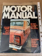 #2 Car magazine Modern Motor 1970 October Valiant Pacer Holden HQ