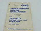 1976-1977 Triumph 750 Bonneville T140 Spare Parts Catalog List Book Tiger 129