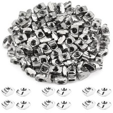 HELIFOUNER 200 Pieces 2020 Series M3 T Nuts, T Slot (200 PCS), Silver