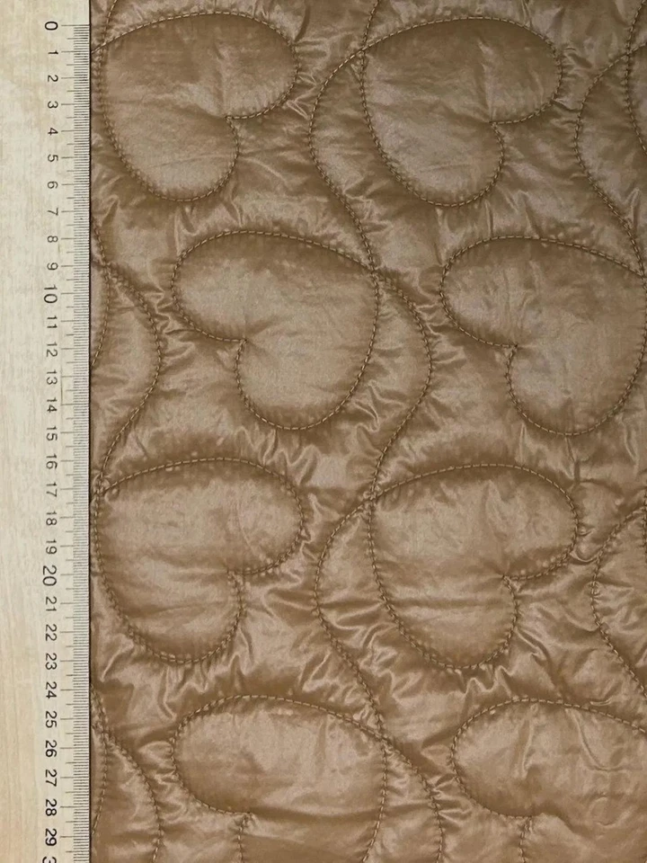 Steppstoff Jackenstoff Herzchen Animalprint doppelseitig - Bild 3 von 3