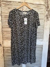 MICHAEL Michael Kors leopard print jersey short-sleeve mini dress NWT Large