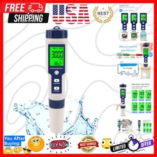 Pool Salt Tester & PH Meter, Digital Salinity Meter and PH Tester for Aquariu...