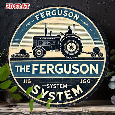 Vintage Retro The Ferguson System 20cm Blechschild Männerhöhle Garage Wandbehang