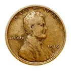 1916 D Lincoln Cent Good - Very Good  (G-VG) Circulated Condition Copper Penny