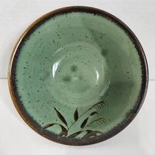 Unbranded Set Of 6 Japanese Green Glazed Ceramic Noodle/Ramen Bowl 7" 