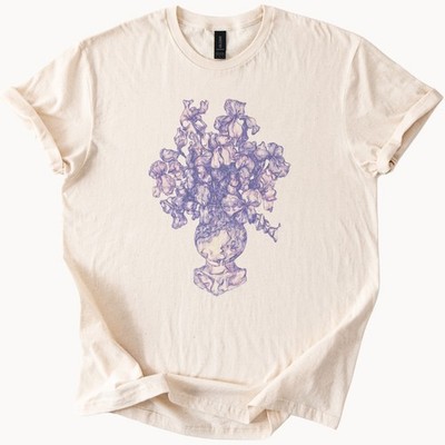 Fine Line Iris Engraving Style Tee
