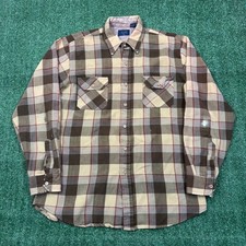 Vintage 1970's Sears Plaid Flannel Shirt Tall
