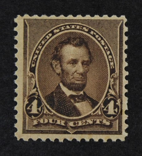 CKStamps: US Stamps Collection Scott#222 4c Lincoln Mint OG Lightly Gum Bend