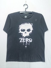 Zero Skateboards Skull Logo Vintage T-Shirt Black Size M   Rare Y2K Skatewear
