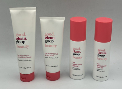 good. clean. goop - Beauty Scrub, Detox & Body Oil - Lot of 4