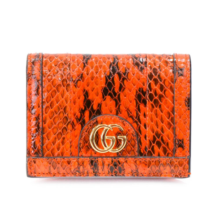 Y0203 GUCCI Ophidia GG Python Compact Wallet Bifo… - image 2