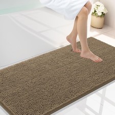 Smiry Luxury Chenille Bathroom Rugs 44x24, Extra Soft and 44'' X 24'', Camel