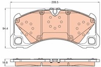 Bremsbelagsatz Scheibenbremse Vorne TRW GDB2052 FÜR Porsche