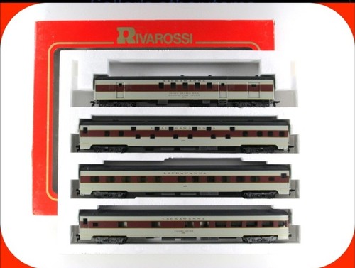 Escala HO ***LACKAWANNA*** Juego de vagones de pasajeros ligeros años 30 B - RIVAROSSI 6955 | Condition: New