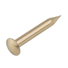 100 PCS 1/2 Inch Bright Brass Escutcheon Pins Small Round Head Nails