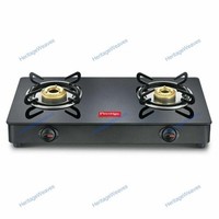 Prestige Gas Oven Iris LP GTI 02 With Coated Body Glass Top 2 Brass Burner