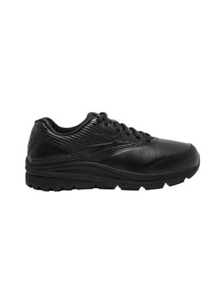 BROOKS ADDICTION WALKER 2 Black Leather Shoes Women Size 8 B Slip Resistant
