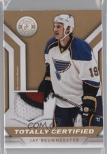 2013-14 Totally Certified Materials Gold 13/25 Jay Bouwmeester #TC-JBO Patch 0t2
