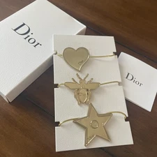 NIB Christian Dior Beauty Gold 3 Hair ties set VIP gift. Ships US FREE