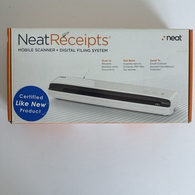 NeatReceipts Mobile Scanner NM-1000 USB Digital Filing System Open Box Complete