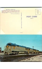 D & H GE U30C 703 Diesel Locomotive 1967 NY Shops Shaughnessy Card - Color