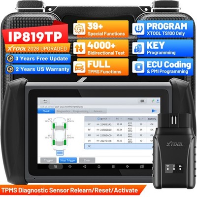 XTOOL IP819TP BT Auto Diagnostic Scanner Full TPMS Function Tool Key Programmer