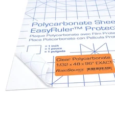 4X8 0.030" (1/32", X Ft), 48" Polycarbonate Easyruler 96" Clear Sheet X Plastic