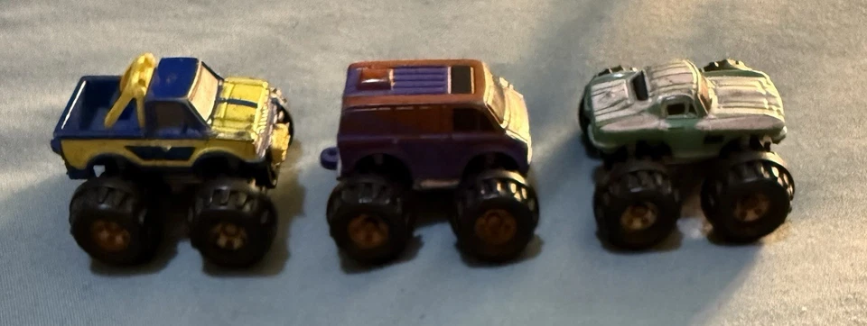 Micro Machines 4x4 Monster Truck x3  Lue Datsun Truck - ‘64 Corvette - Chevy Van - Image 4 of 4