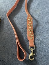 XL PINK LEATHER COLLAR / CHOKER & LEAD