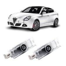 Never Fade Alfa Romeo Door Light Logo, Projection Ghost Shadow White Letter