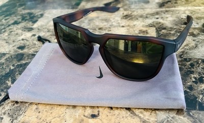 Nike Fly Swift EV0926 205 416 Matte Tortoise Sunglasses Green Gunmetal Lenses